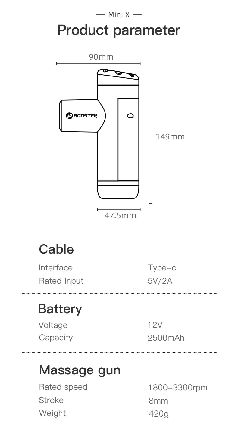 Booster Mini X Massage Gun Percussion